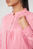 Embroidered Fashion Top : PINK