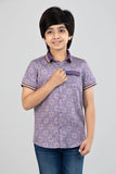 Prince Casual Shirt (2-8 Years) : Purple Print