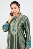 Women's Ethnic - Three Pieces : Chalet Green & Camelot