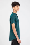 Junior Boys Casual Shirt: Green Leaf (10-14 Years)