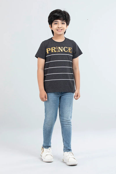Prince T-Shirt (2-8 Years): Black Stripe