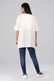 Oversized Embroidered Fashion Top : Off White