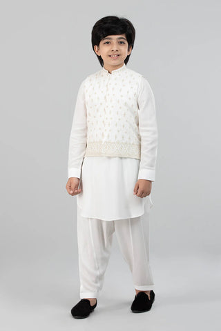 Prince Kurta Set (4-15 Years): White