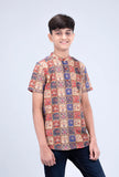 Junior Boy's Shirt (10-14 Years): Paisley Collage