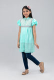 Princess Ethnic Top (2-8 Years) :  Body Pink & Lt Turquoise