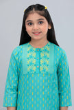 Princess Top (2-8 Years) :  Turquoise & Soft Pink