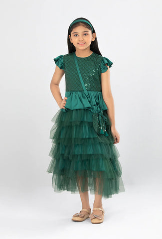 PRINCESS'S WOVEN SET : GREEN & RED (2-8 Years)