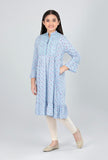 Junior Girls Ethnic Top (10-14 Years) : Candle Lt Peach & Placid Blue