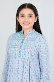 Junior Girls Ethnic Top (10-14 Years) : Candle Lt Peach & Placid Blue