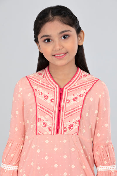 Girl's Ethnic Tops ( 2-8 Years): Candle Lt Peach