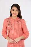 Junior Ethnic Tops(10-14 Years): Candle Lt Peach