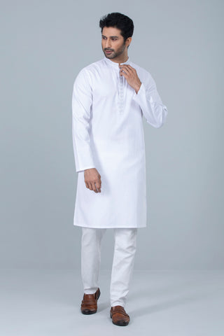 Men's Panjabi ( Slim Fit) : White