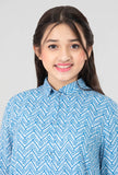Junior Girls Ethnic Top (10-14 Years) : PLACID BLUE