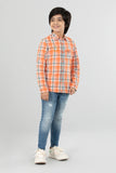 Boy's Shirt (2-8 Years) : Blue & Orange