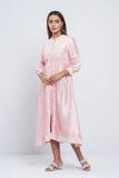 Women's Long Dress : Light Blue & Light Pink