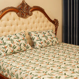 Bed Sheet - Green Leaves (King Size & Queen size )