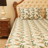 Bed Sheet - Green Leaves (King Size & Queen size )