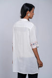 Women's Viscose Casual Shirt: Off White
