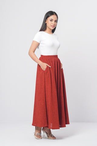 Women's ethnic skirt : Brick