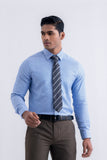 Men's Ultra Formal Shirt : Royal Blue & Fog Blue
