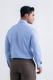 Men's Ultra Formal Shirt : Royal Blue & Fog Blue