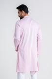 Men's Panjabi : Corousel Pink, Aluminum & Lavender Grey