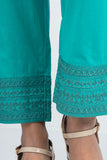 Women's Embroidery Bottom : Chocolate & Turquoise