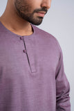 Men's Premium Cotton Matching Kabli Suit:  Grape