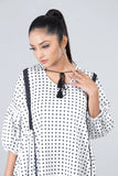 Women's Fashion Top : Black with Dot Printed