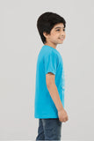 Prince T shirt : Sky Mélange & Fountain Blue ( 2-8 years)