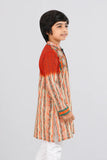 Boys Panjabi (0-15 Years) : Orange Ikat