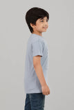 Prince T shirt : Sky Mélange & Fountain Blue ( 2-8 years)