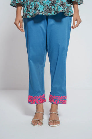 Women's Ethnic Pant: Crystal Teal