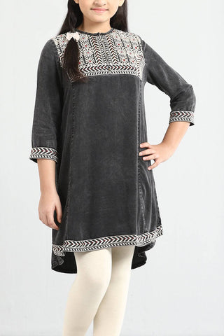 Junior Girls' Fatua : Black Tencel & Blue Tencel (10-14 years)