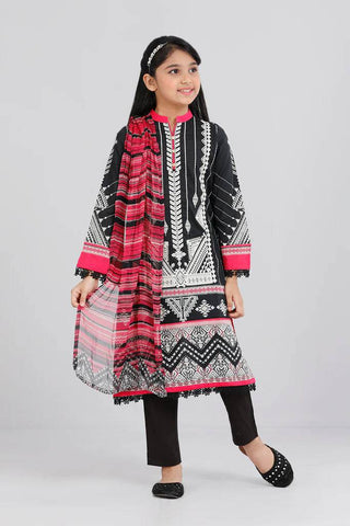 Princess lawn : Jet Black & Chocolate Truffle ( 2-8 Years)