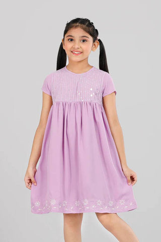 Princess Top : TURQUOISE & DK LAVENDER ( 2-8 Years)
