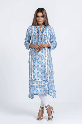 Women's ethnic : Blue printed