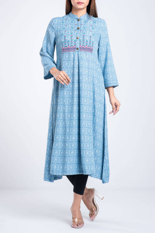 Women's Ethnic : LT Blue, Black & Faded Blue