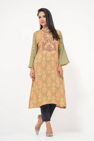 Women's Ethnic : Tropical Green Printed & Purple Printed