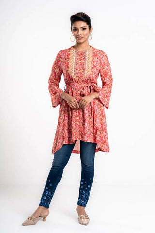 Women's Fatua : Peach printed & Olive printed