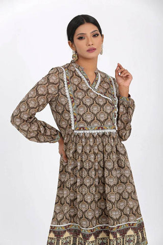 Women's kurti : Green Kelp & Ocean wave