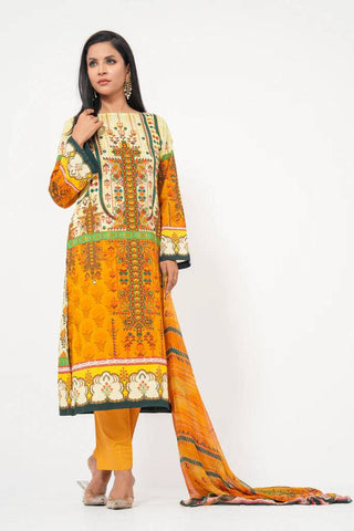 Women's Lawn : Golden Yellow & Sky Blue