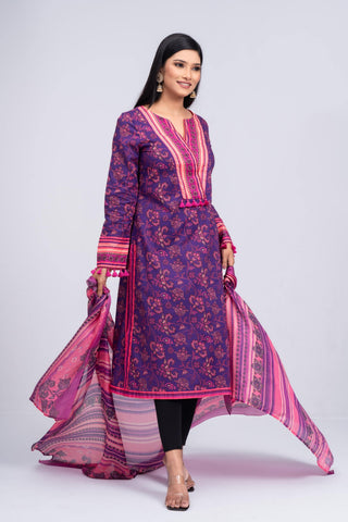 Women's lawn : VIOLET & BONE BROWN