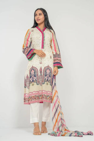 Women's Lawn : Winter White & Navy Blue
