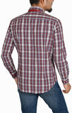 Men's Casual Shirt RED BLUE CHECK - Yellow Clothing