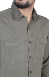 Men's Casual Shirt OLIVE - Yellow Clothing