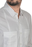 Full Sleeve Men's Solid Shirt WHITE - Yellow Clothing