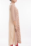 Screen Printed with Embroidered Patch Women's Ethnic Trial BEIGE - Yellow Clothing