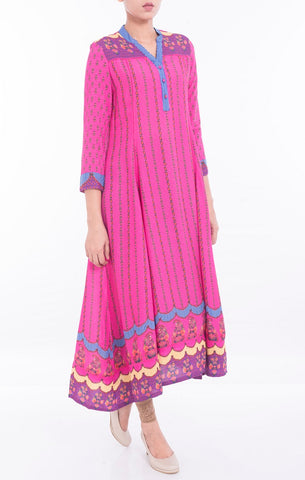 Women's Ethnic ROSE RED PRINTED - Yellow Clothing