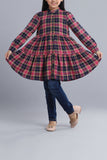Girl's Top : Red Check ( 2-8 Years)